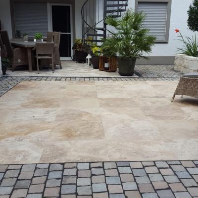 Travertin Terrassenplatte